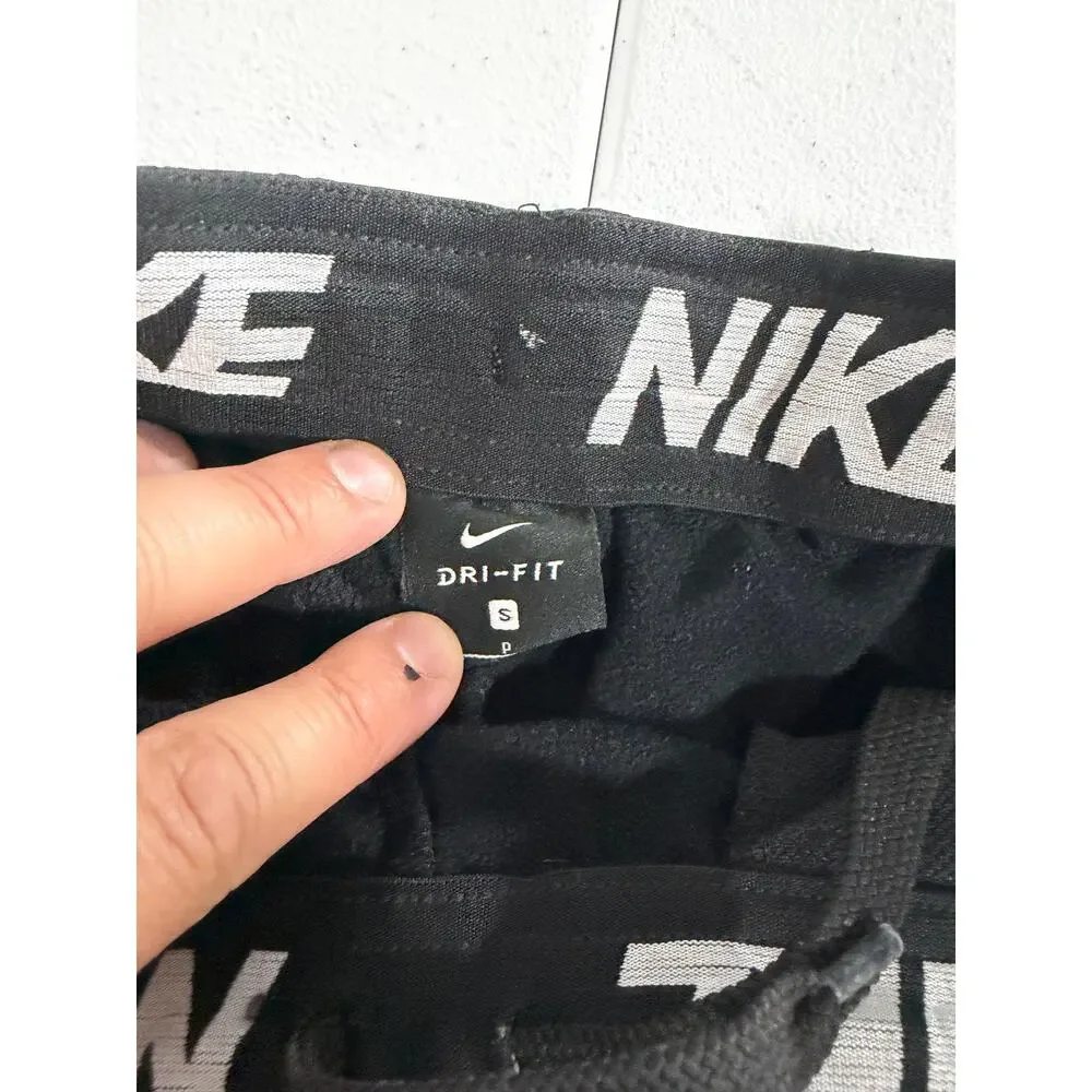 Nike Dri-Fit Men's Small Black Sweatpants Athletic Joggers Elastic Waist